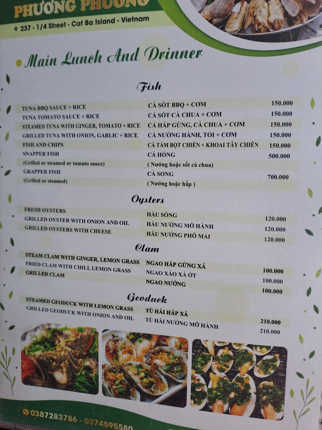 Nhà hàng Phương Phương - Cát Bà